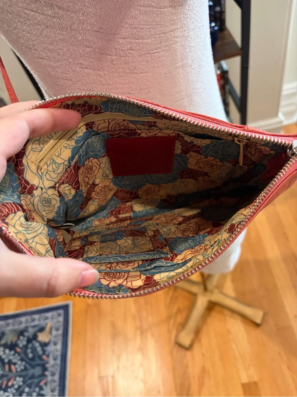 Pink HOBO Double Zipper Crossbody Bag